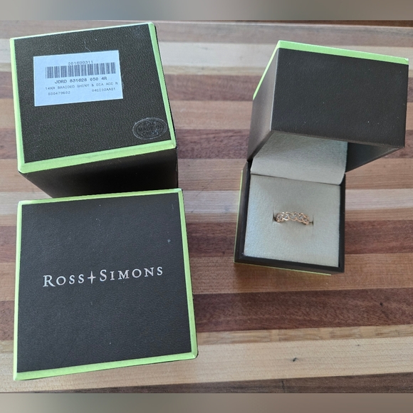 14kt Rose Gold Woven-Look Ring with Diamond Accents from Ross-Simons size 5 - Picture 3 of 9